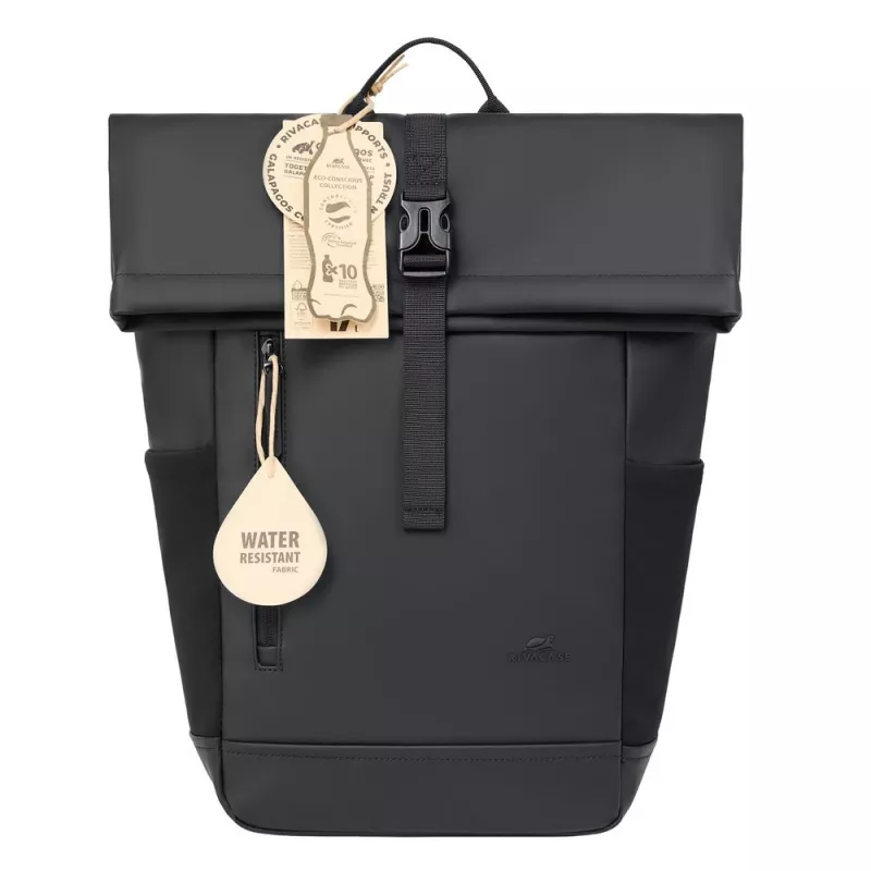 Reppu Rivacase 7826 Eden 14 ECO musta rolltop 14 inch kannettaville tietokoneille