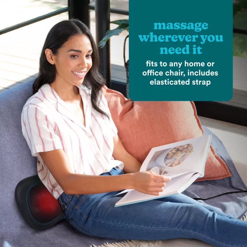 HoMedics SP-50H tyynymassage-laite shiatsu-nystyröillä ja lämpötoiminnolla