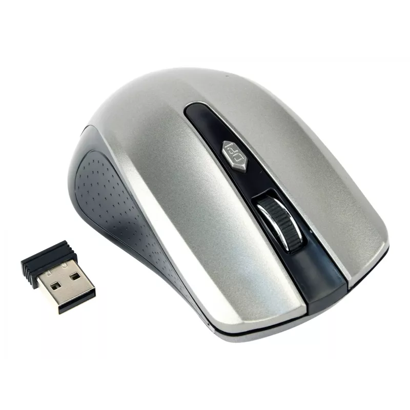 Langaton hiiri GEMBIRD MUSW-4B-04-BG — oikeakätinen, optinen 1600 DPI, 4 painiketta, RF Wireless, musta/harmaa