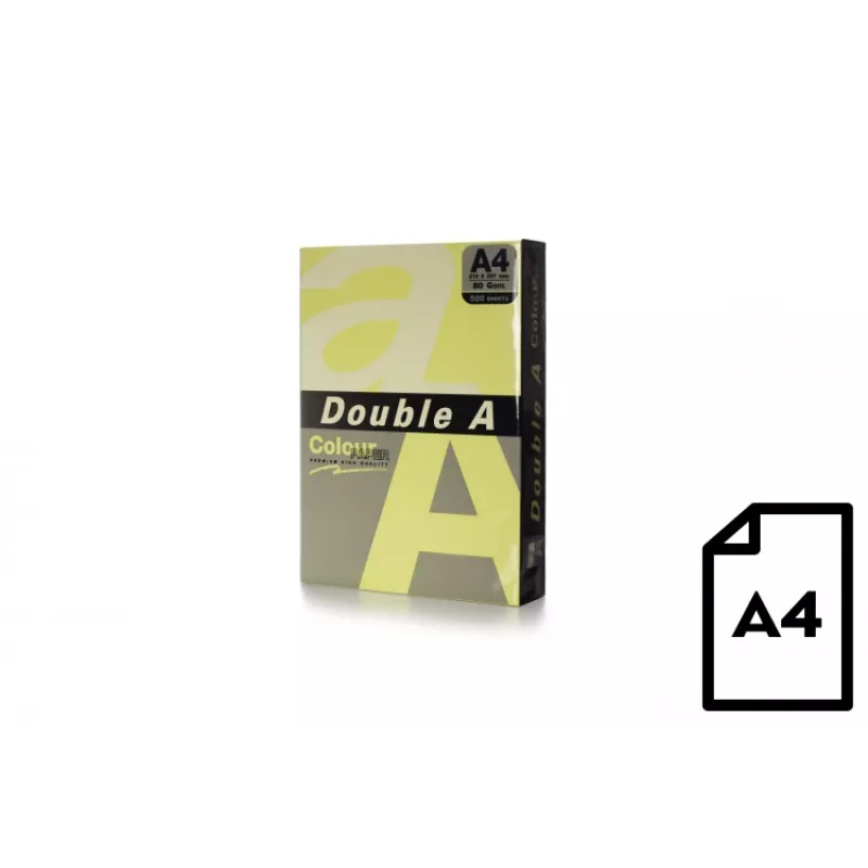 Värillinen paperi Double A, 80g, A4, 500 arkkia, Cheese