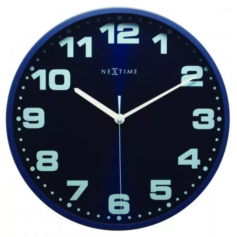 NeXtime seinäkello 3053bl Dash Blue, Ø 35 cm, seinäkello, sininen