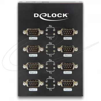 DeLock USB2.0 kahdeksaan sarjaporttiin -sovitin - sarjasovitin - USB2.0 - RS-232 - 8 porttia (61860)