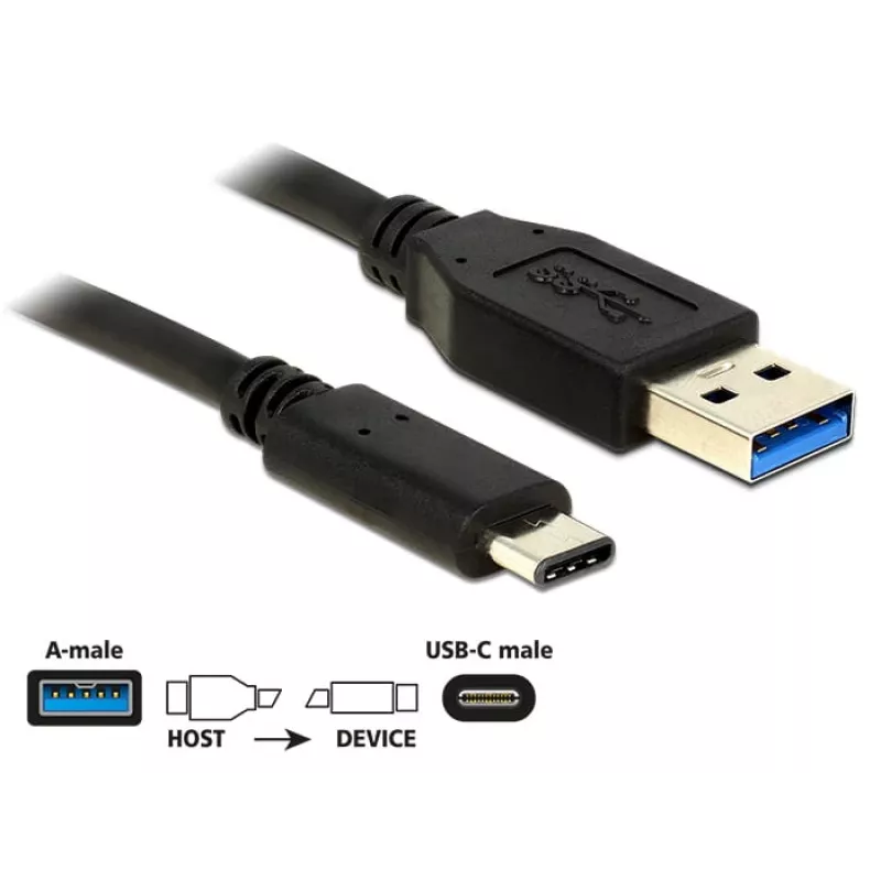 USB-kaapeli DeLOCK 1 m USB3.1-C/USB3.1-A 83870