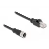 DeLOCK M12 sovitinkaapeli D-koodattu 4-napainen naaras - RJ45 uros 50 cm