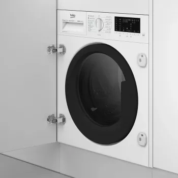 Pesukone-kuivausrumpu BEKO B5DBT68547W kalusteisiin sijoitettava, 8 kg pesu / 5 kg kuivaus, 1400 kierr./min