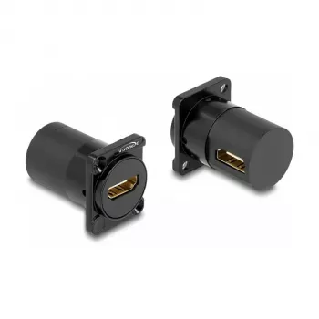 DeLOCK D-tyypin moduuli HDMI liitäntä liitäntään 90° kulma musta