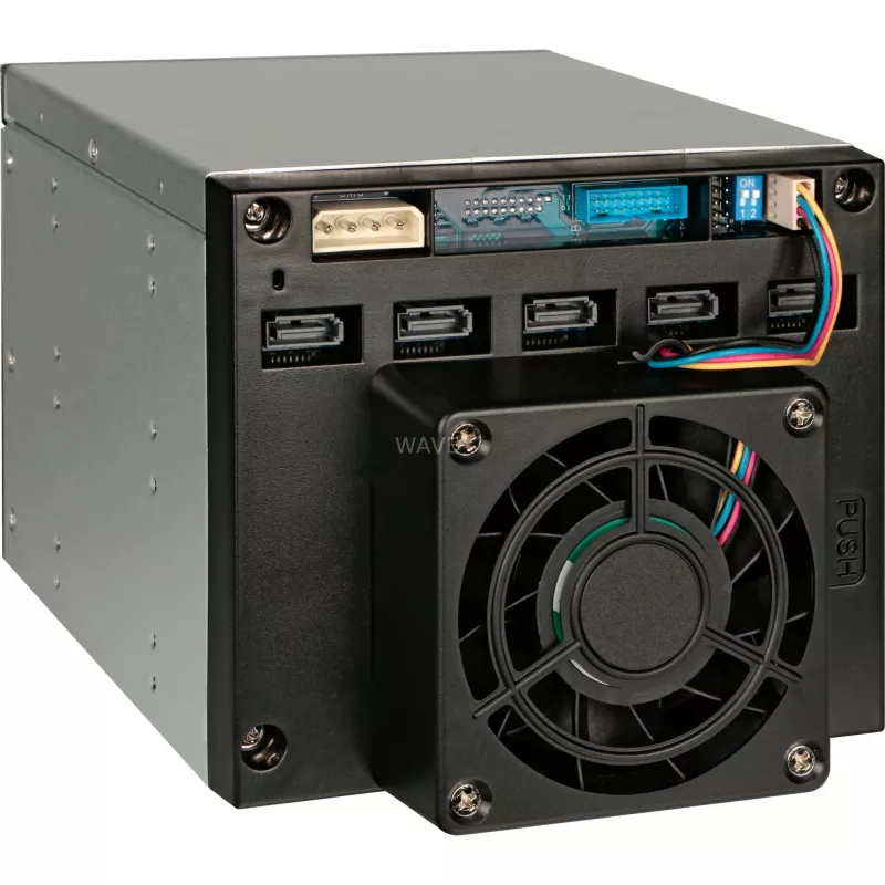 Chenbro SK33502 5-paikkainen 3,5 tuuman hot-swap SAS/SATA -asemakehikko, musta