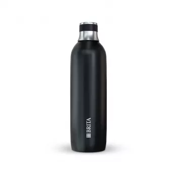 Hiilihapotusvesipullo BRITA 118440 – ruostumaton teräs, 1 L, konepesunkestävä, ergonominen (93×93×305 mm)