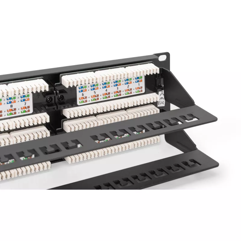DIGITUS - kytkentäpaneeli - RJ-45 x 48 - harmaa, RAL 7035 - 2U - 48 porttia (DN-91648U)