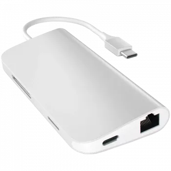 Satechi USB-C-moniporttisovitin 8K Ethernetillä V3 space grey (ST-P8KEM)