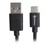 USB 2.0 A - USB-C -kaapeliadapteri Sharkoon 0,5 m, musta
