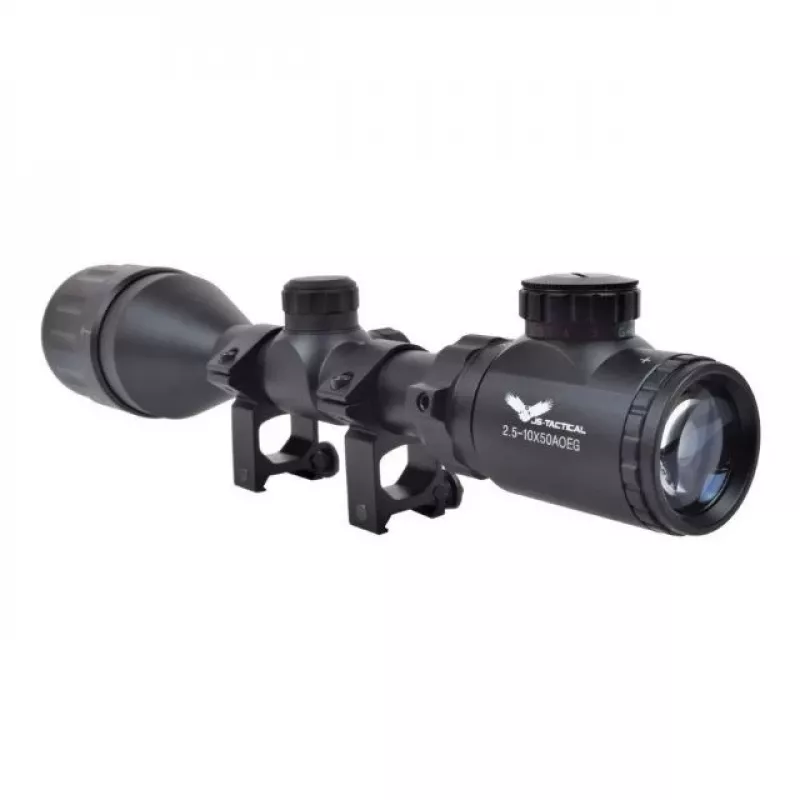 Kivääritähtäin JS-Tactical 2.5-10x50 Mil-Dot 22 mm kiskolla