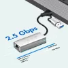 USB-A/-C - 2,5G Ethernet-sovitin, harmaa