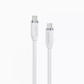 Alogic Elements silikoni 5A/240W kaapelinsidonta USB-C - C uros valkoinen 2M (ELSI5U2CCWH2)