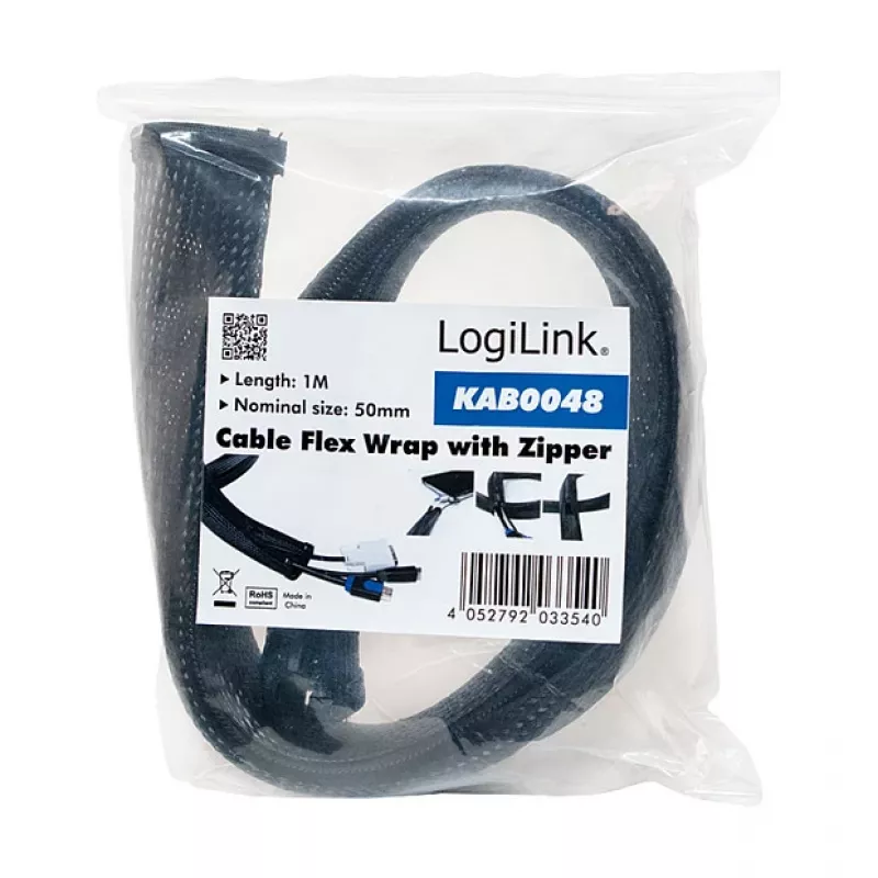 Kaapelinsuojus LogiLink KAB0048 musta