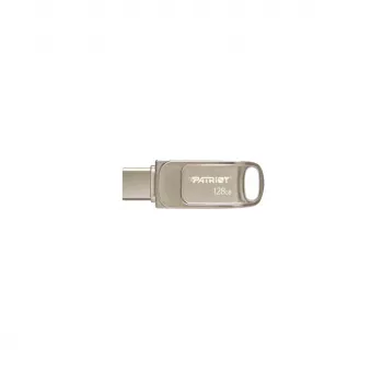 PATRIOT PS128GT560DS5D -USB-muistitikku 128 GB USB 3.2 (USB-A / USB-C) Swivel sinkkiseos hopea