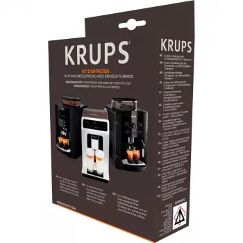 Puhdistustabletit KRUPS XS5300 kahvinkeittimelle, 10 kpl, 2 kalkinpoistoainetta, suodatinpatruuna sisältyy