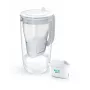 Brita Glass+1 Maxtra Pro Pure Performance lasinen suodatinkannu, kokonaistilavuus 2,5 l / 1,5 l suodatettua vettä, konepesunkestävä, harmaa