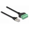 DeLOCK RJ45 -kaapeli Cat.6 uros liitinrimaan adapteriin 30 cm musta vihreä