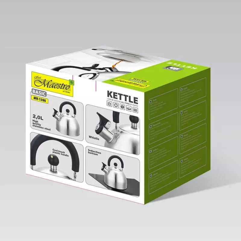Maestro MR-1300 vedenkeitin 2 L hopea