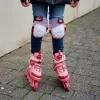 Inline-luistimet HUDORA Mia 2.0, säädettävä koko 33–36, pinkki