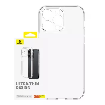 Puhelinkotelo iPhone 15 ProMax Baseus OS-Lucent Series (läpinäkyvä)