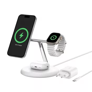 Belkin WIZ023VFBK laturi mobiililaitteille kuulokkeet, älypuhelin, älykello musta USB langaton lataus sisäkäyttöön