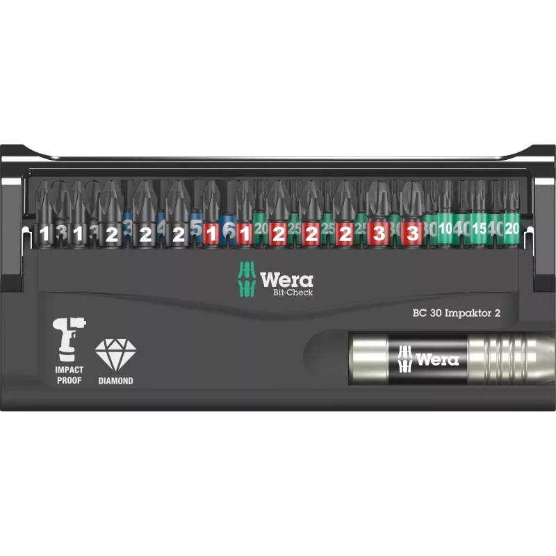 Wera 05057697001 Bit-Check 30 Impaktor 2 ruuvauskärkisarja
