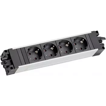 Bachmann STEP ALU 906.18802 jatkojohto, 4x CEE 7/3 pistorasiaa, GST18i3