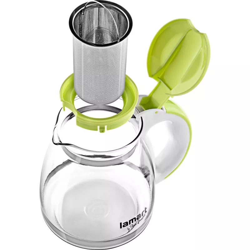 Lasikannu Lamart LT7028 vihreä läpinäkyvä 13 cm halkaisija 155 mm korkeus