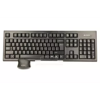 A4Tech 7100N pöytänäppäimistö ja hiiri sisältää RF Wireless QWERTY englanti musta