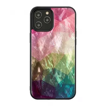 iKins suojakotelo Apple iPhone 12 / 12 Pro — vesikukkakuosi, musta