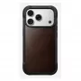 Nomad Rugged Leather Case -puhelinkotelo iPhone 17 Pro, 6,3 inch (16 cm), ruskea, nahka/TPU/alumiini