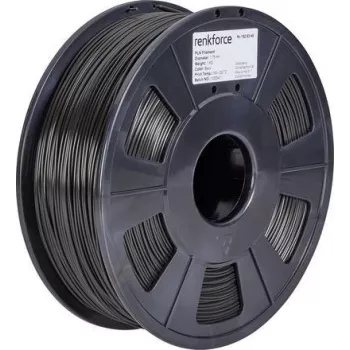 Renkforce RF-4511188 3D-tulostusmateriaali polylaktidi (PLA) musta 1 kg (RF-4511188)