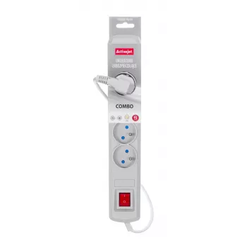 Activejet harmaa jatkojohto kaapelilla ACJ COMBO 5G/3M/BEZP. AUT/S
