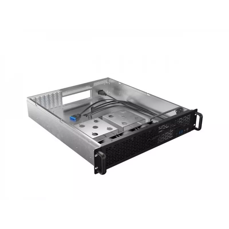 Rack-kotelo Lanberg SC01-5202-12B 2U musta 3 tuuletinta HDD+SSD