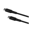 USB-C–USB-C-kaapeli FIXED FIXDLS-CC12-BK, 1,2 m, 60 W virta ja data