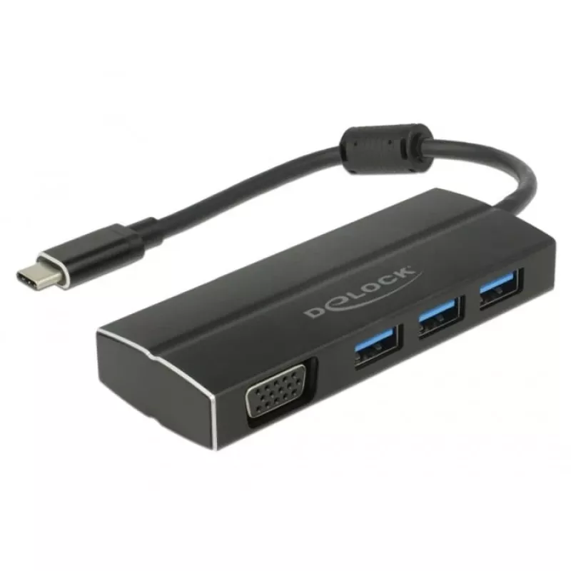 Kannettavan tietokoneen telakka DeLOCK 63932 USB 3.2 Gen 1 Type-C musta
