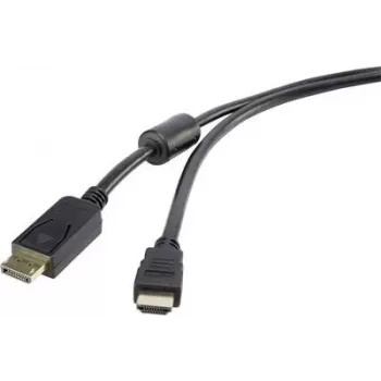 Renkforce RF-3301522 videokaapeliadapteri 1 m HDMI tyyppi A (standardi) DisplayPort musta (RF-3301522)