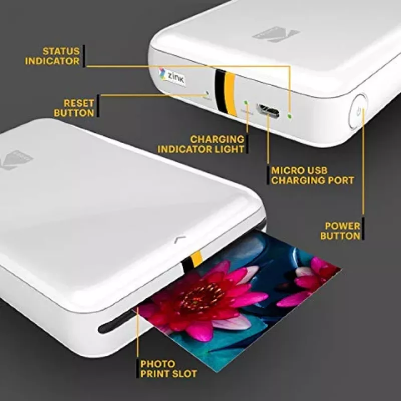 Kodak STEP RODMP20AMZW kannettava valokuvatulostin ZINK 2x3'' Bluetooth