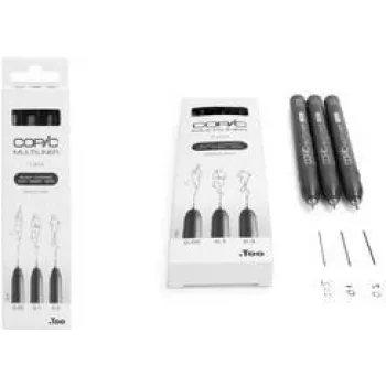 COPIC Multiliner Fineliner musta 0.05 + 0.1 + 0.3 mm, 3 kpl (22075631)