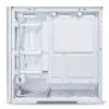 Midi Tower -PC-kotelo Lian Li LANCOOL 207 — valkoinen, läpinäkyvä paneeli, tukee ATX/MicroATX/MiniITX, ei virtalähdettä