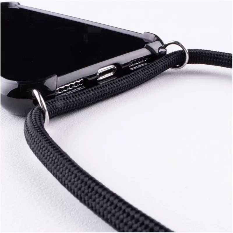 Lookabe Necklace Snake Edition puhelinkuori iPhone XR:lle, hopea/musta