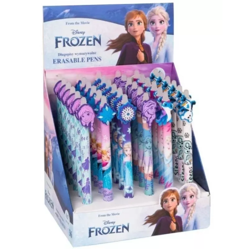 Sisäänvedettävä kumitettava kynä Cool Pack Disney Frozen 53703PTR – sininen muste, sisäänvedettävä kärki
