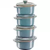 Staub Mini Cocotte pyöreä, 4 kpl - 200ml, antiikin turkoosi