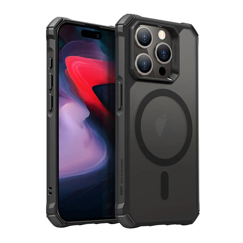 Suojakotelo ESR Air Armor iPhone 15 Pro -puhelimelle, MagSafe (musta)