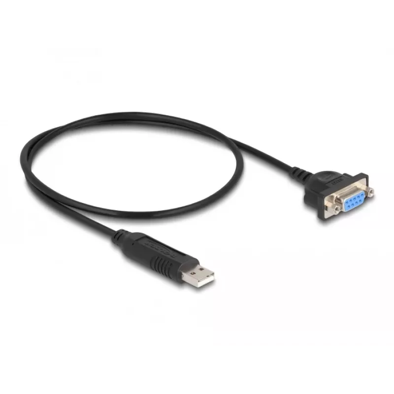 DeLOCK USB 2.0 -sarjaporttisovitin RS-232 50 cm FTDI musta