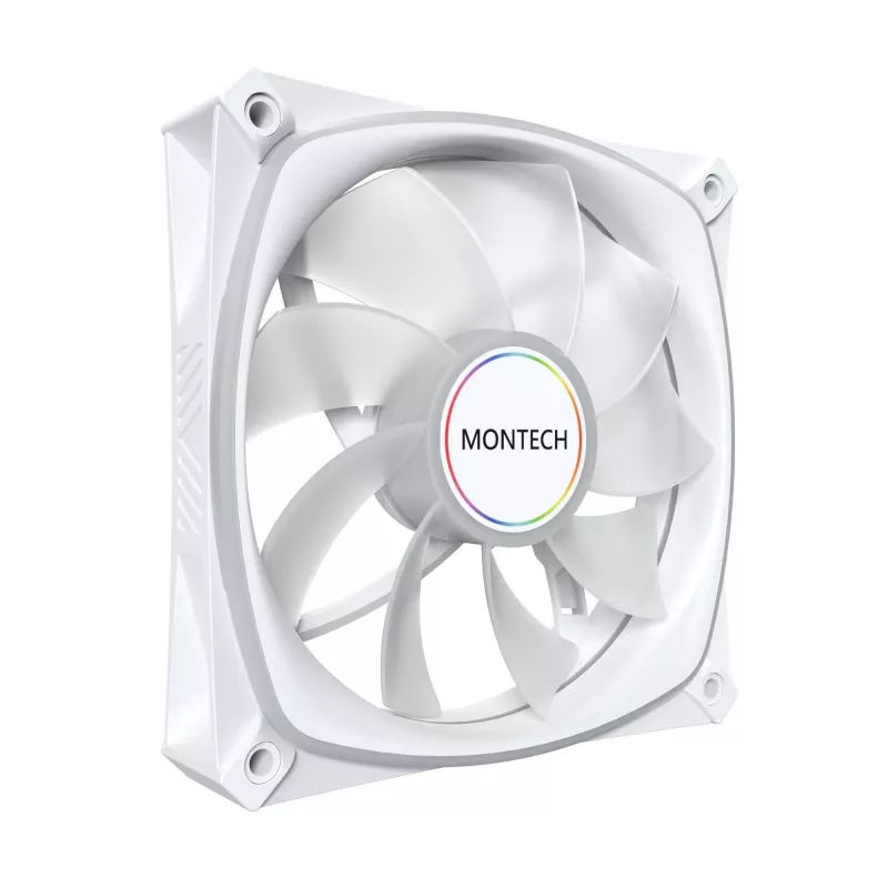 MONTECH RX120 PRO valkoinen 120mm ARGB Reverse Blade 3 kpl:n pakkaus