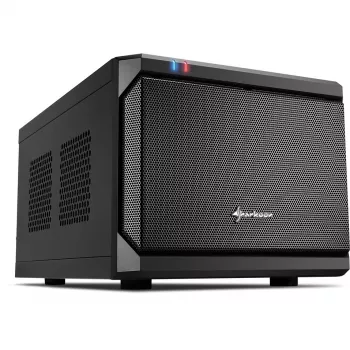 Sharkoon QB One musta - Midi/Minitower ITX, Mini-ITX 3,5 - PC-/Server virtalähde jäähdytin - USB, USB 2.0, USB 3.0
