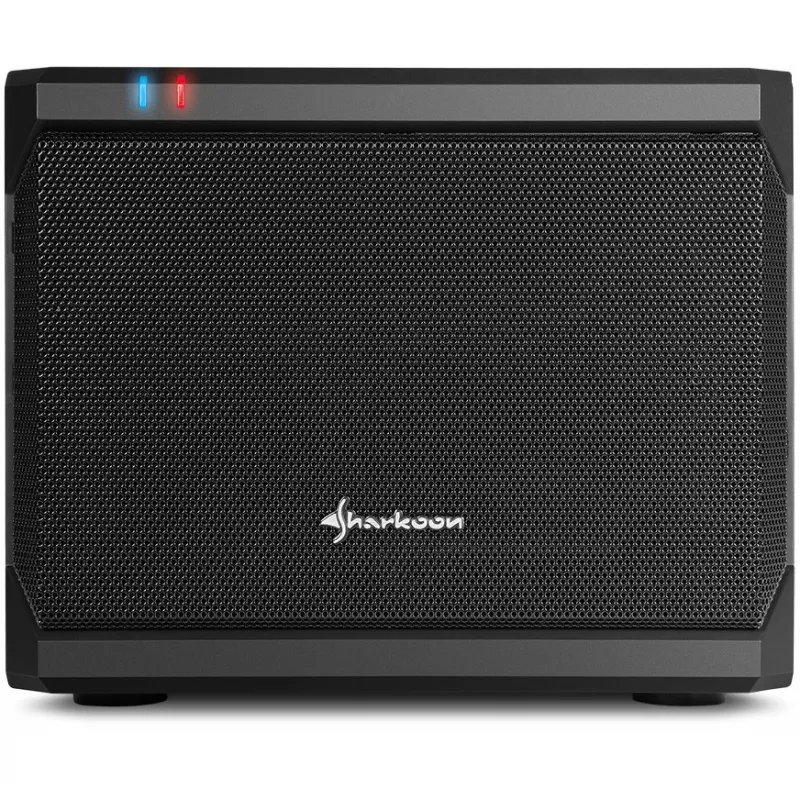 Sharkoon QB One musta - Midi/Minitower ITX, Mini-ITX 3,5 - PC-/Server virtalähde jäähdytin - USB, USB 2.0, USB 3.0